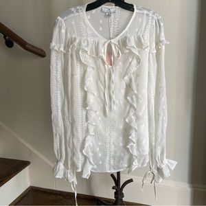 NWT | WE ARE KINDRED | White Coco Ruffle Blouse size 4